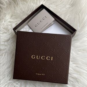 Gucci Embossed Chocolate Box with Gold Logo